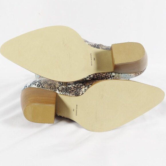 Matisse DESIRE Leather Snake Print Cowboy Western Style Boots White Toe NIB Sz 6 - Picture 9 of 9